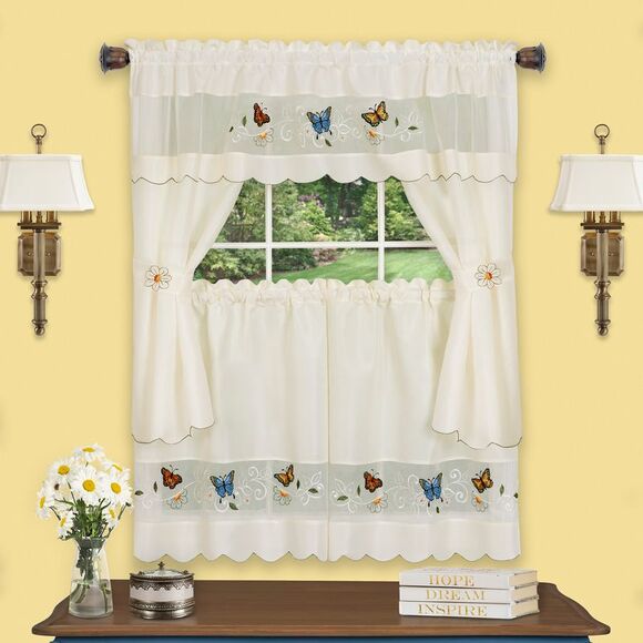 Achim Home Furnishings Daisy Meadow - Embellished Cottage Set - 58x36 (Pack of - Picture 1 of 1